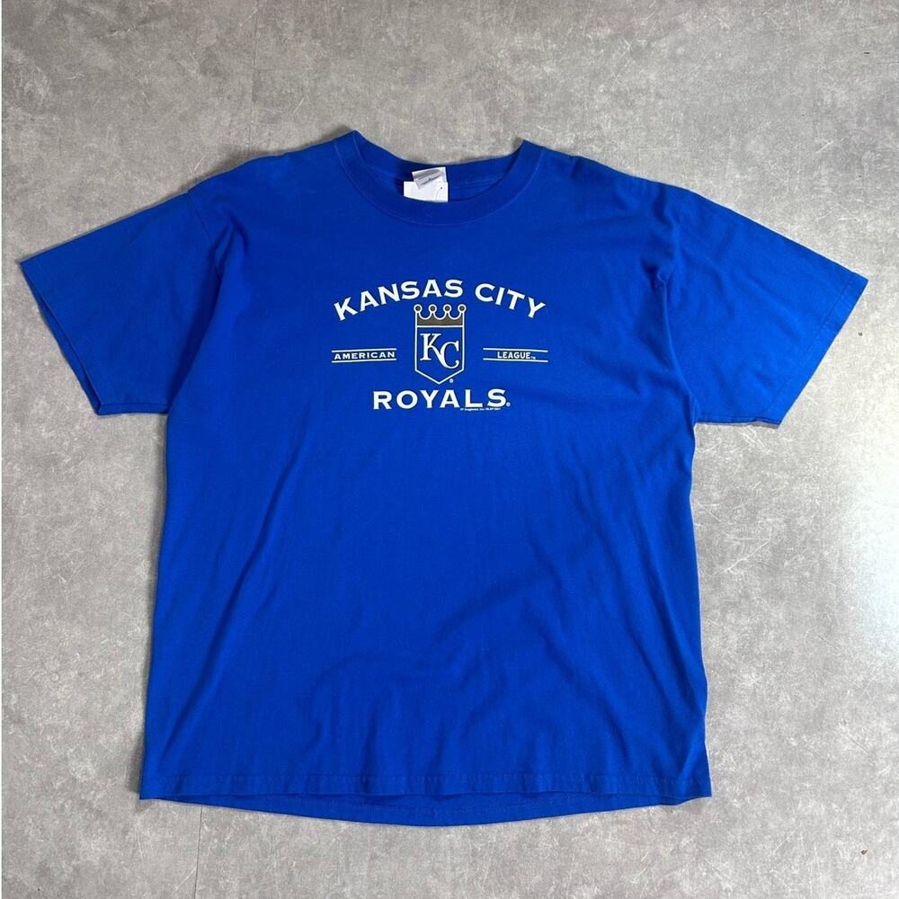 2000s Vintage Kansas City royals Lee Sports Blue t Shirt -XL